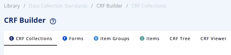 OSB Library CRF module: CRF Builder - tabs