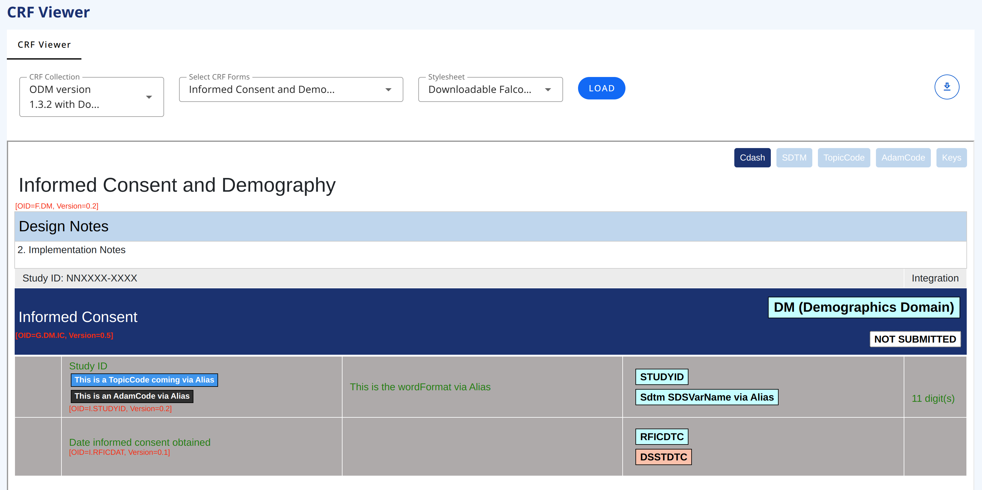 OSB Library CRF module: Viewer using Falcon stylesheet