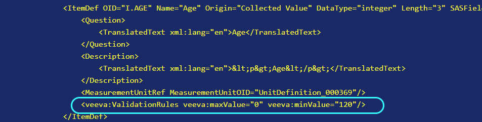 ODM XML Vendor Extension